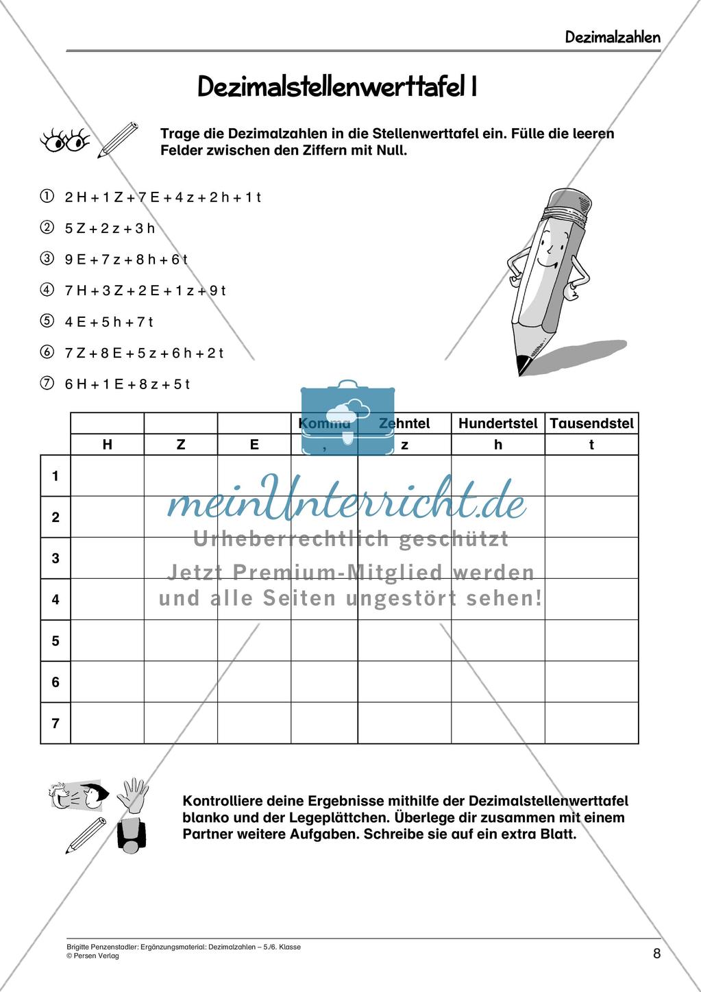 Ergänzungsmaterial: Dezimalzahlen Preview 10