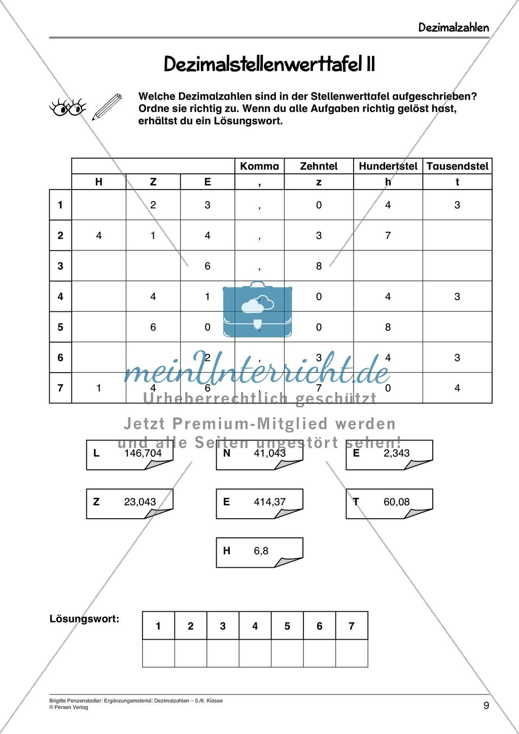 Ergänzungsmaterial: Dezimalzahlen Preview 11