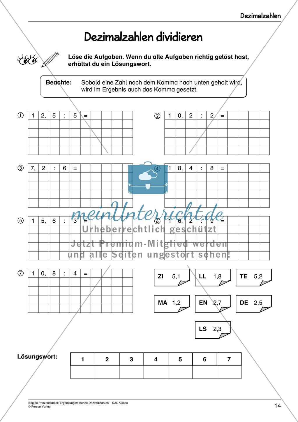 Ergänzungsmaterial: Dezimalzahlen Preview 16
