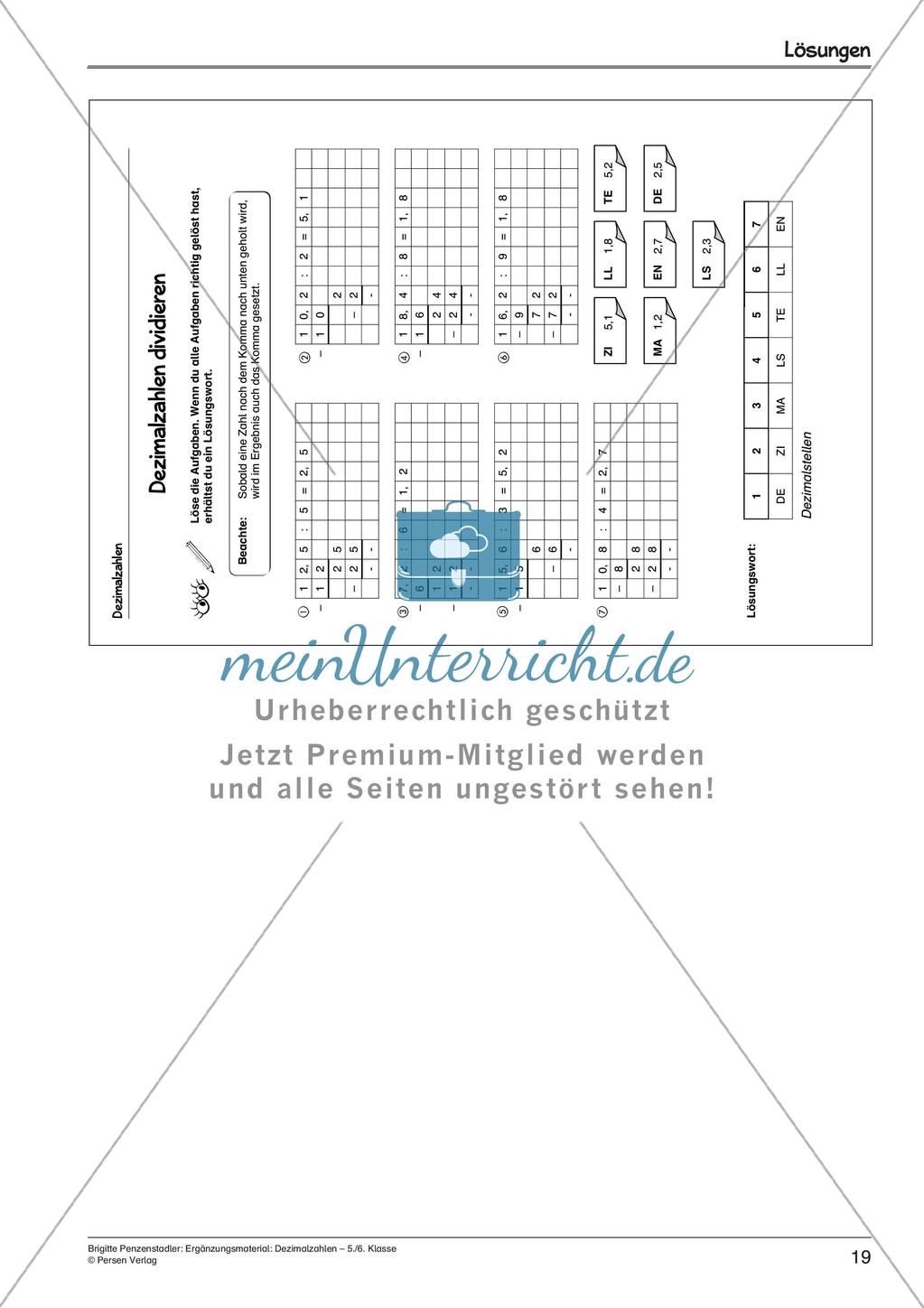 Ergänzungsmaterial: Dezimalzahlen Preview 21