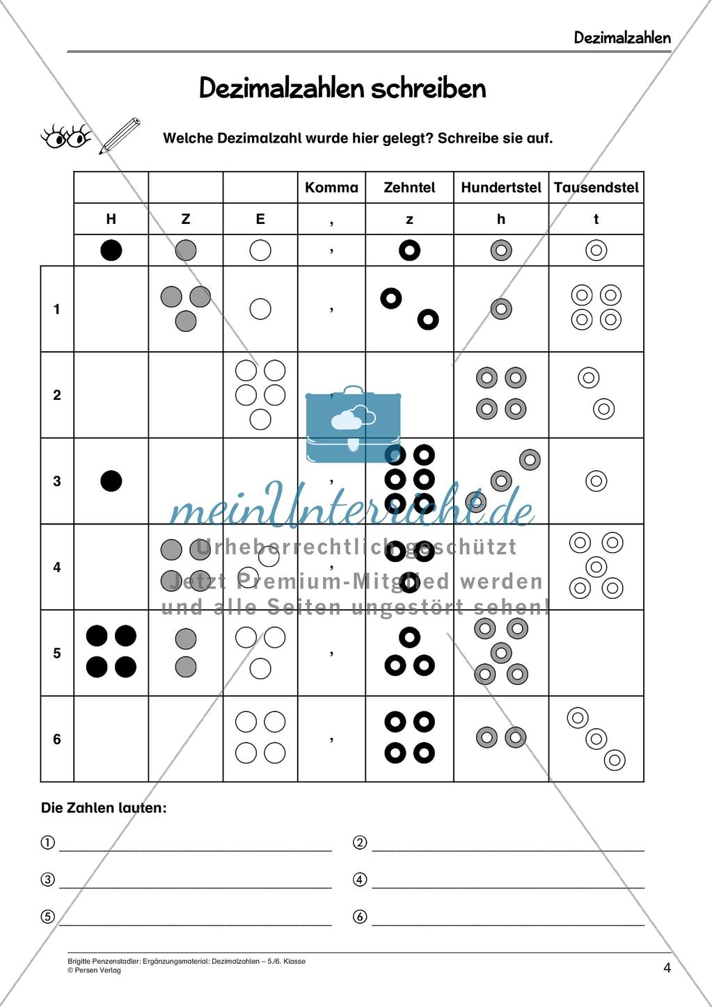 Ergänzungsmaterial: Dezimalzahlen Preview 6