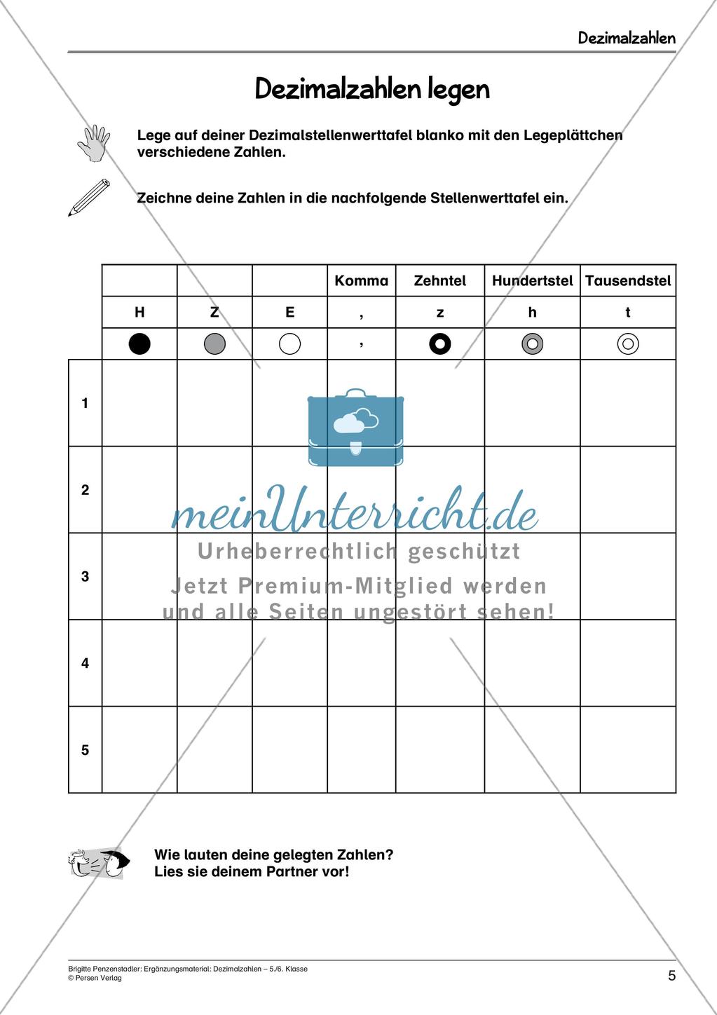 Ergänzungsmaterial: Dezimalzahlen Preview 7