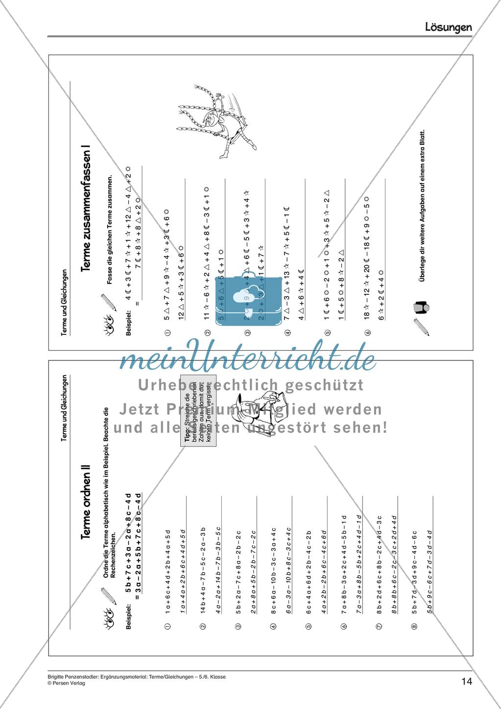 Ergänzungsmaterial: Terme und Gleichungen Preview 16