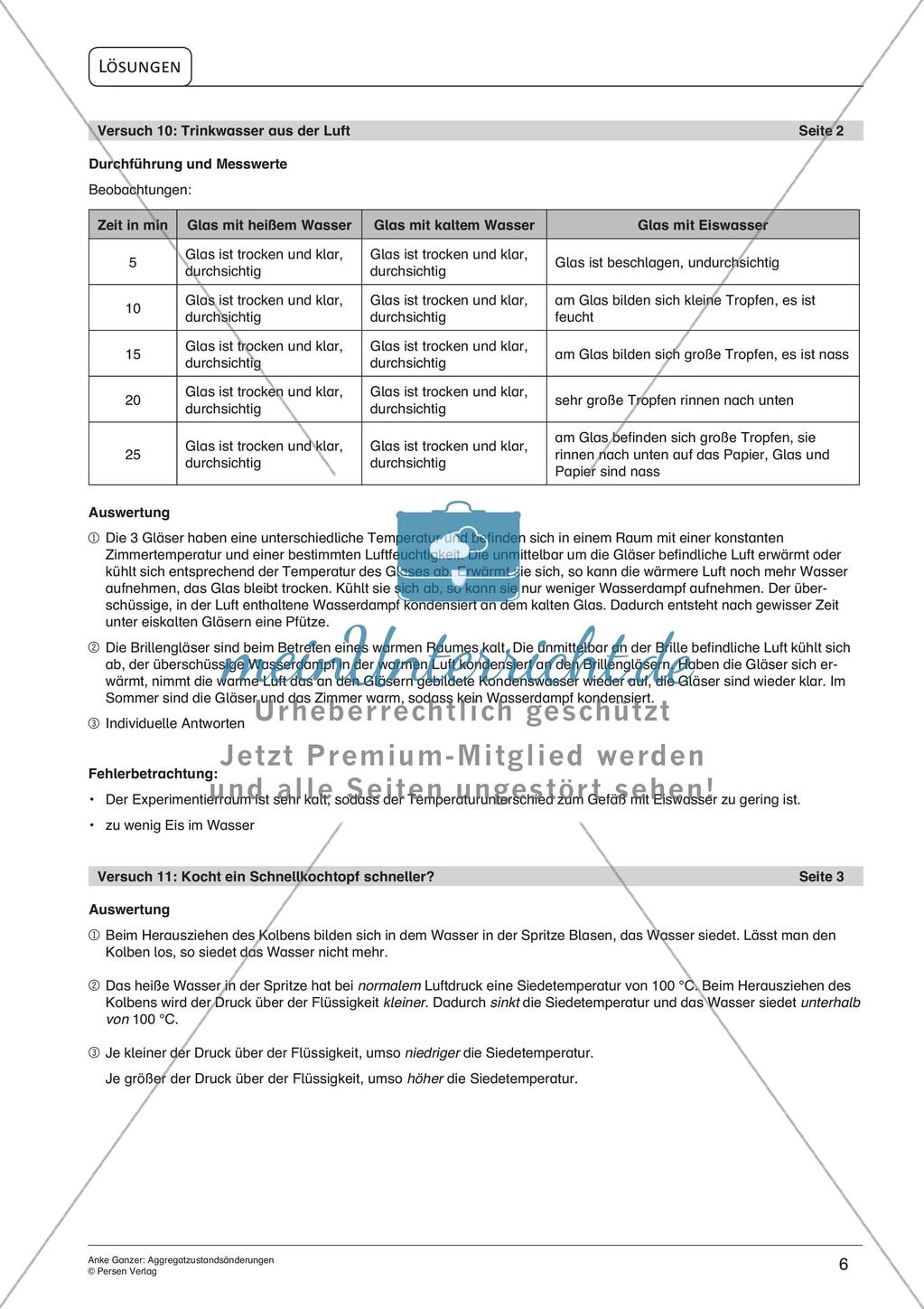 Experimente mit einfachen Mitteln: Aggregatzustandsänderungen Preview 8