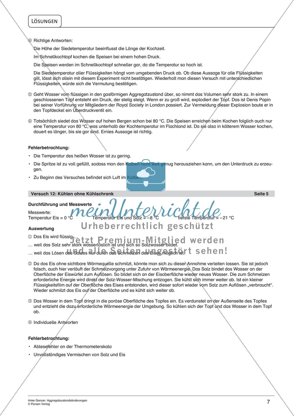 Experimente mit einfachen Mitteln: Aggregatzustandsänderungen Preview 9