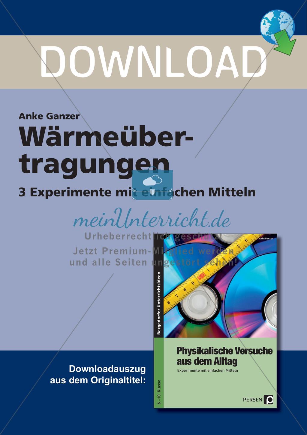 Experimente mit einfachen Mitteln: Wärmeübertragungen Preview 1