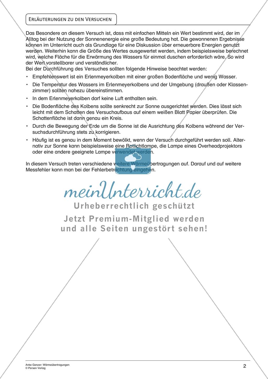 Experimente mit einfachen Mitteln: Wärmeübertragungen Preview 4