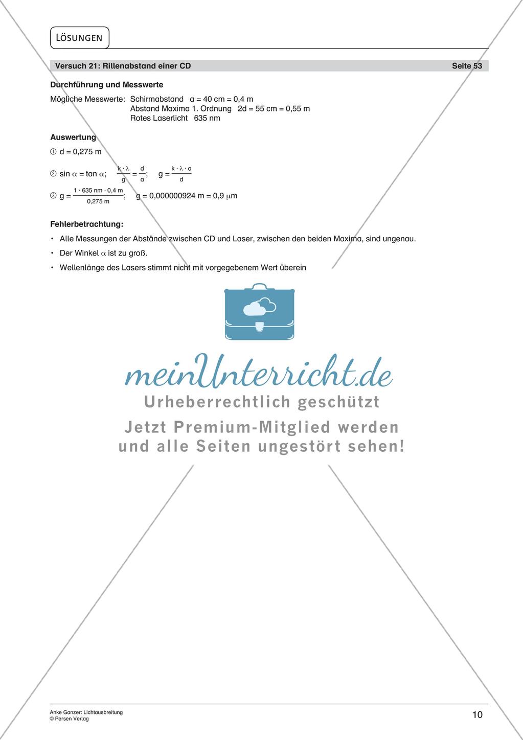 Experimente mit einfachen Mitteln: Lichtausbreitung Preview 12