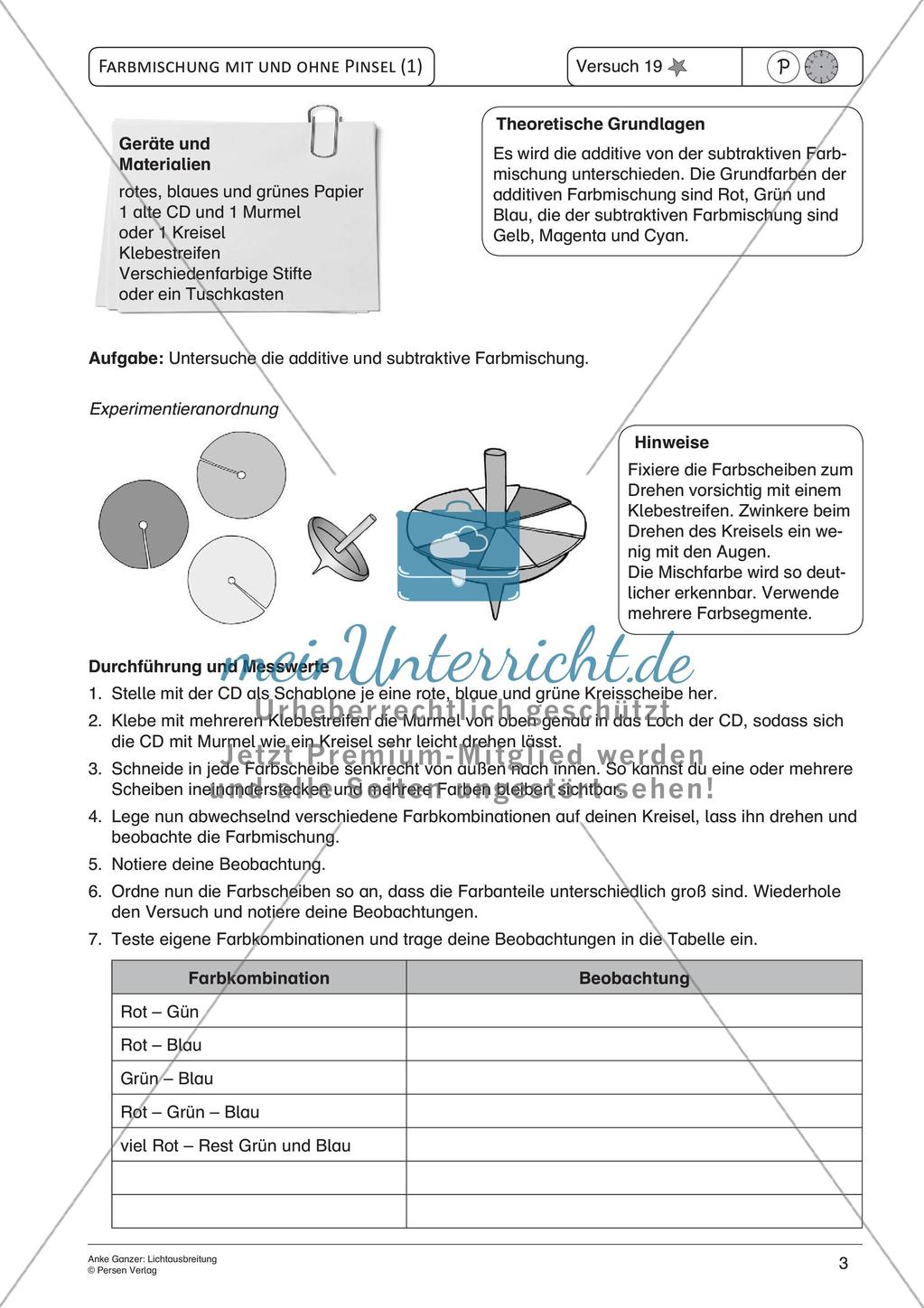 Experimente mit einfachen Mitteln: Lichtausbreitung Preview 5