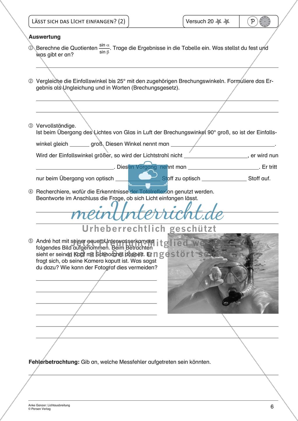 Experimente mit einfachen Mitteln: Lichtausbreitung Preview 8