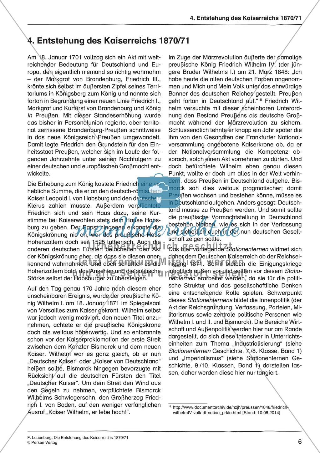 Die Entstehung des Kaiserreichs 1870/71 Preview 8
