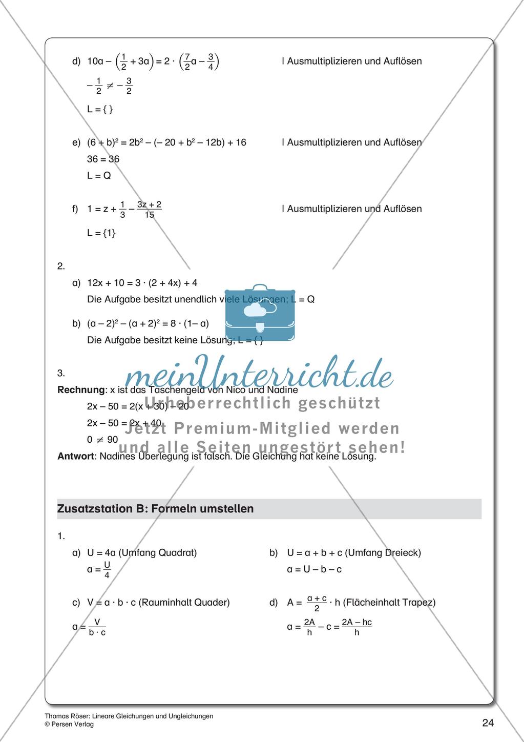 Lineare Gleichungen und Ungleichungen Preview 26
