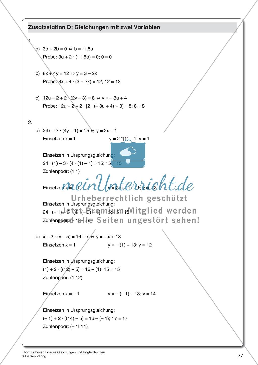 Lineare Gleichungen und Ungleichungen Preview 29