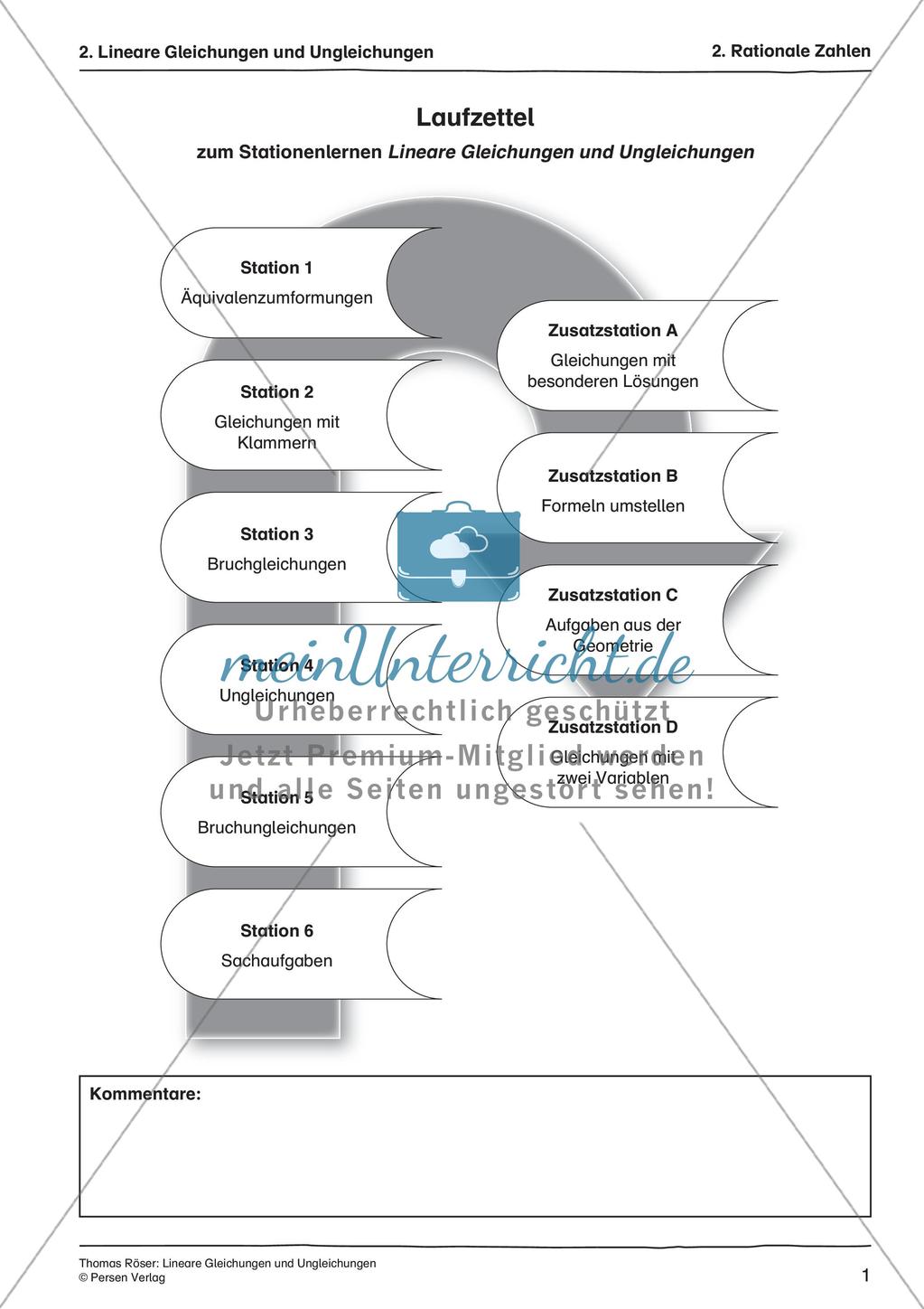 Lineare Gleichungen und Ungleichungen Preview 3