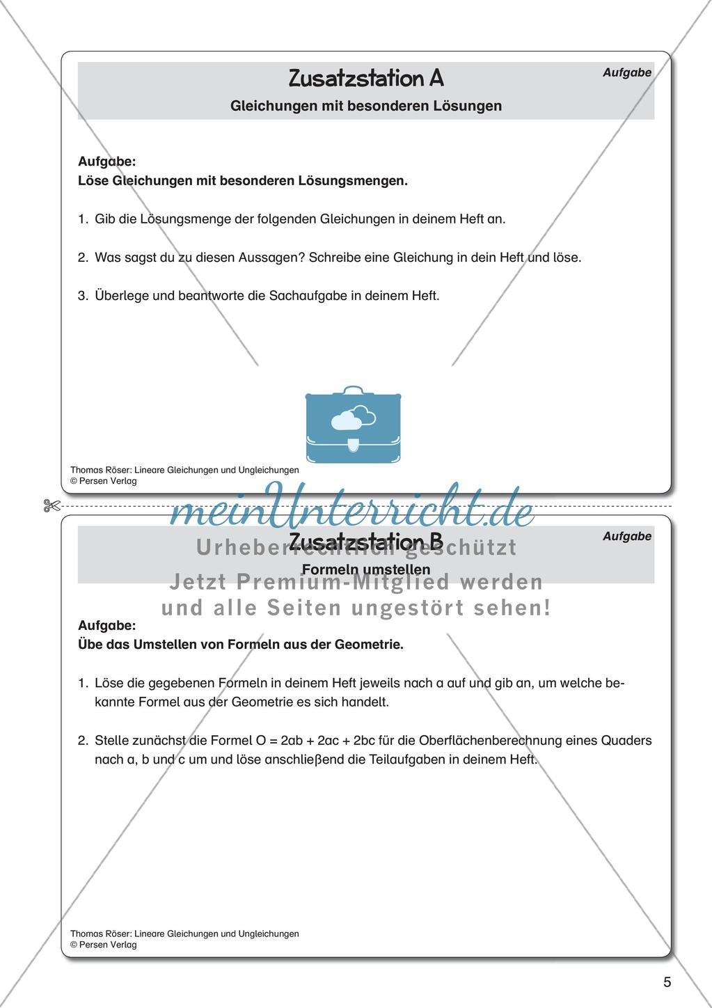Lineare Gleichungen und Ungleichungen Preview 7