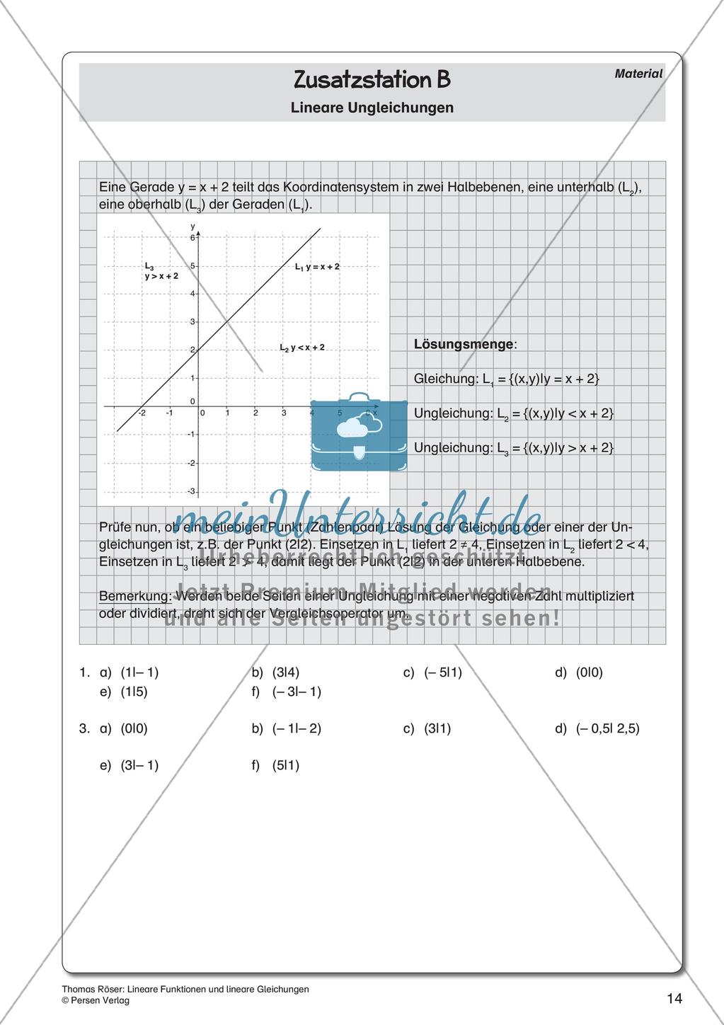Lineare Funktionen und lineare Gleichungen Preview 16