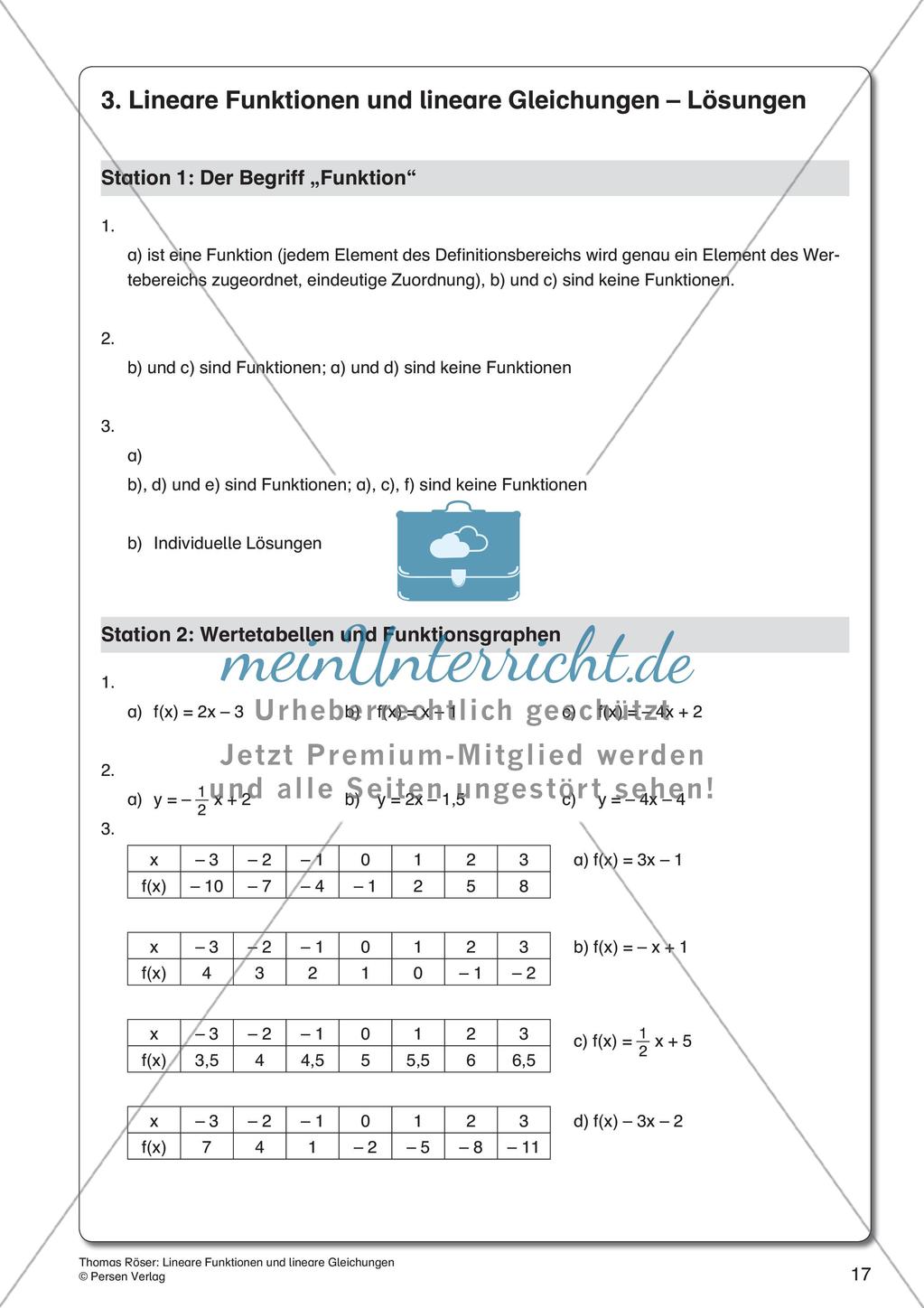 Lineare Funktionen und lineare Gleichungen Preview 19