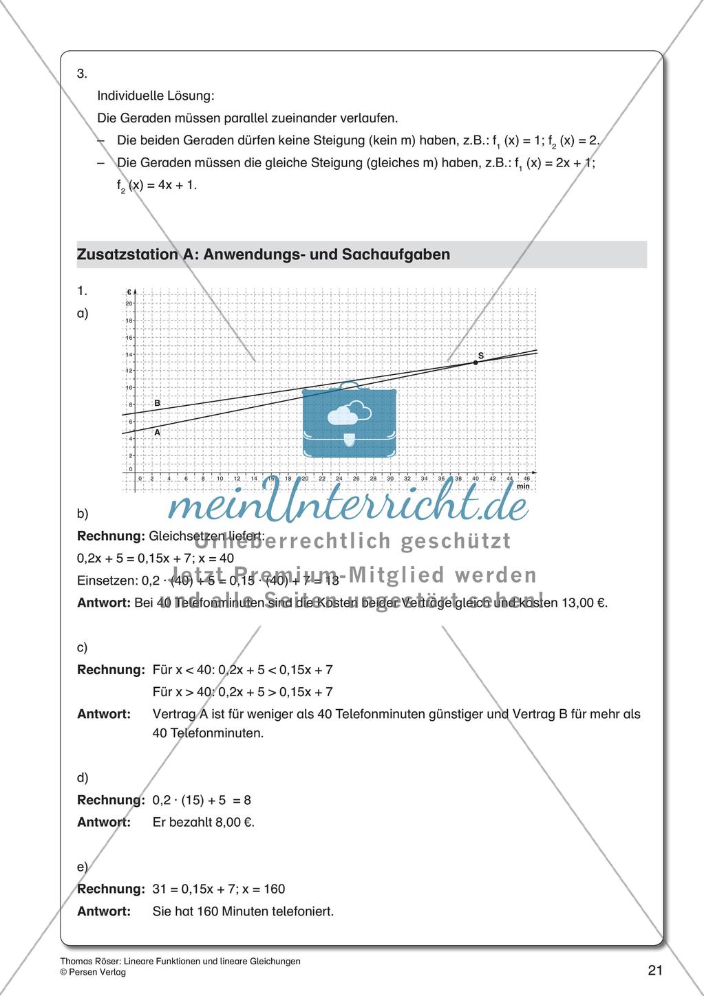 Lineare Funktionen und lineare Gleichungen Preview 23