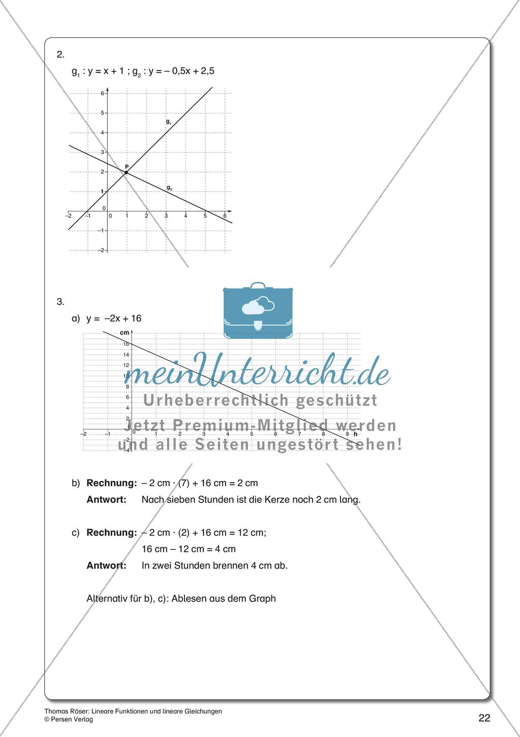 Lineare Funktionen und lineare Gleichungen Preview 24