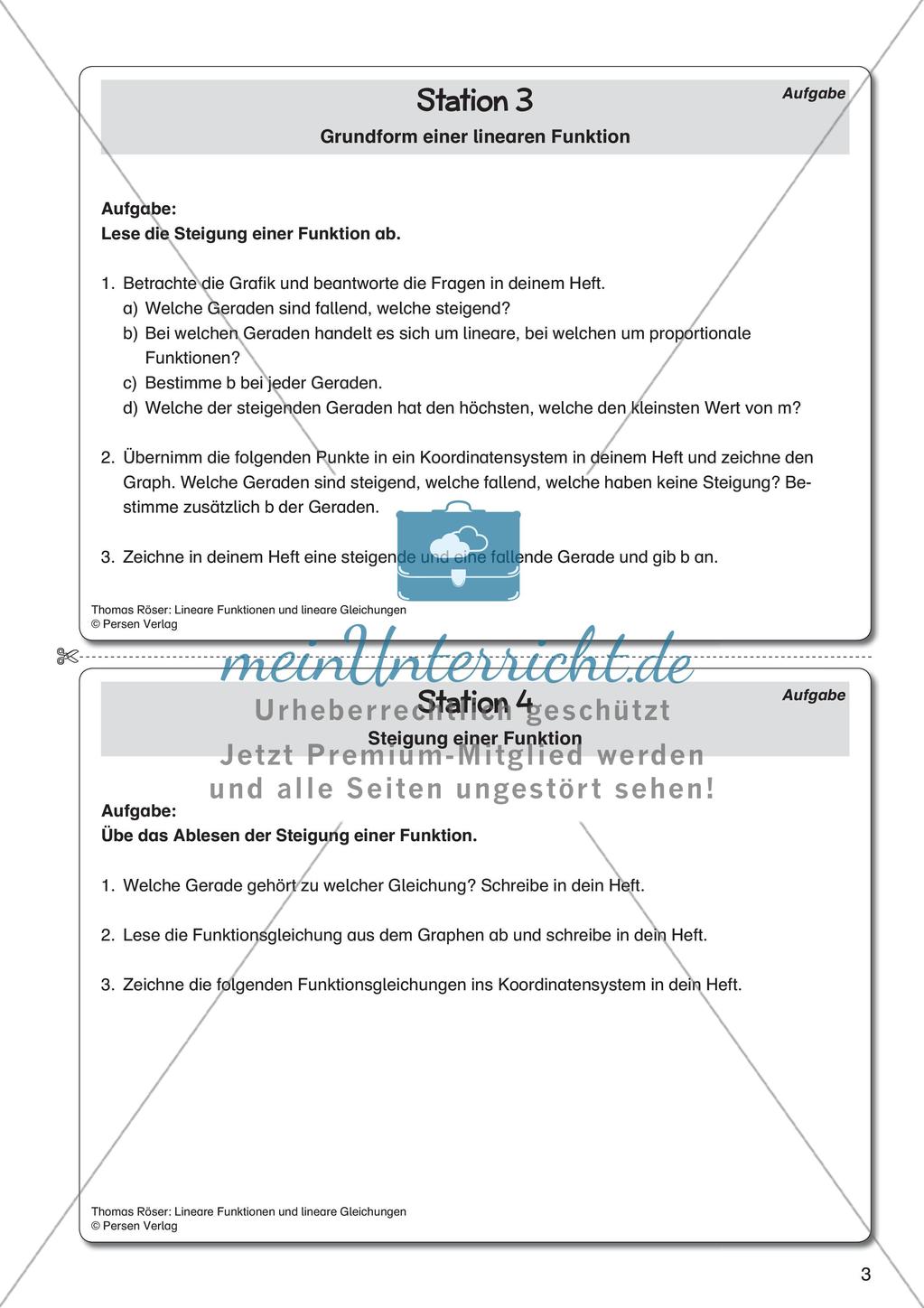 Lineare Funktionen und lineare Gleichungen Preview 5