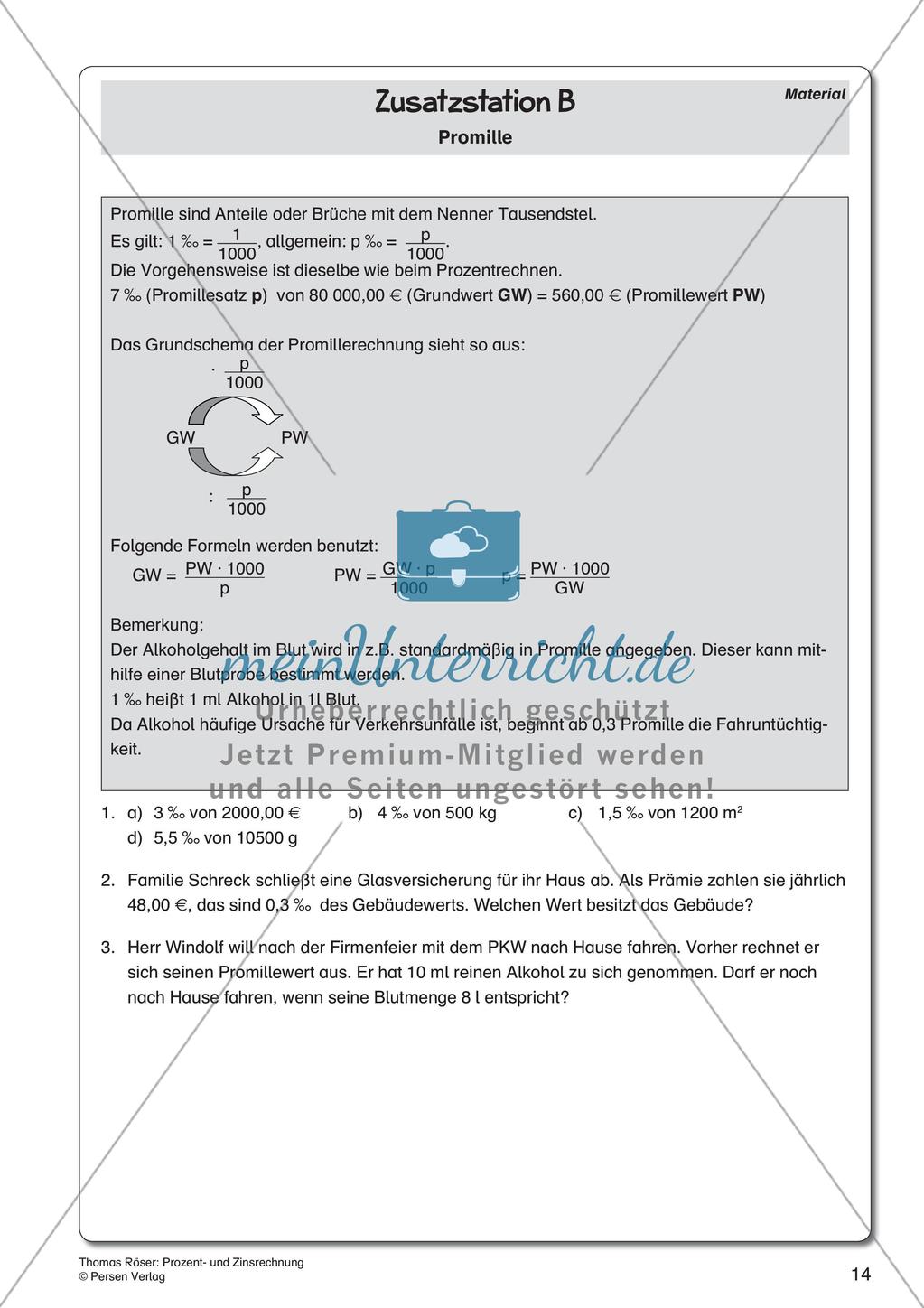 Prozent- und Zinsrechnung Preview 16