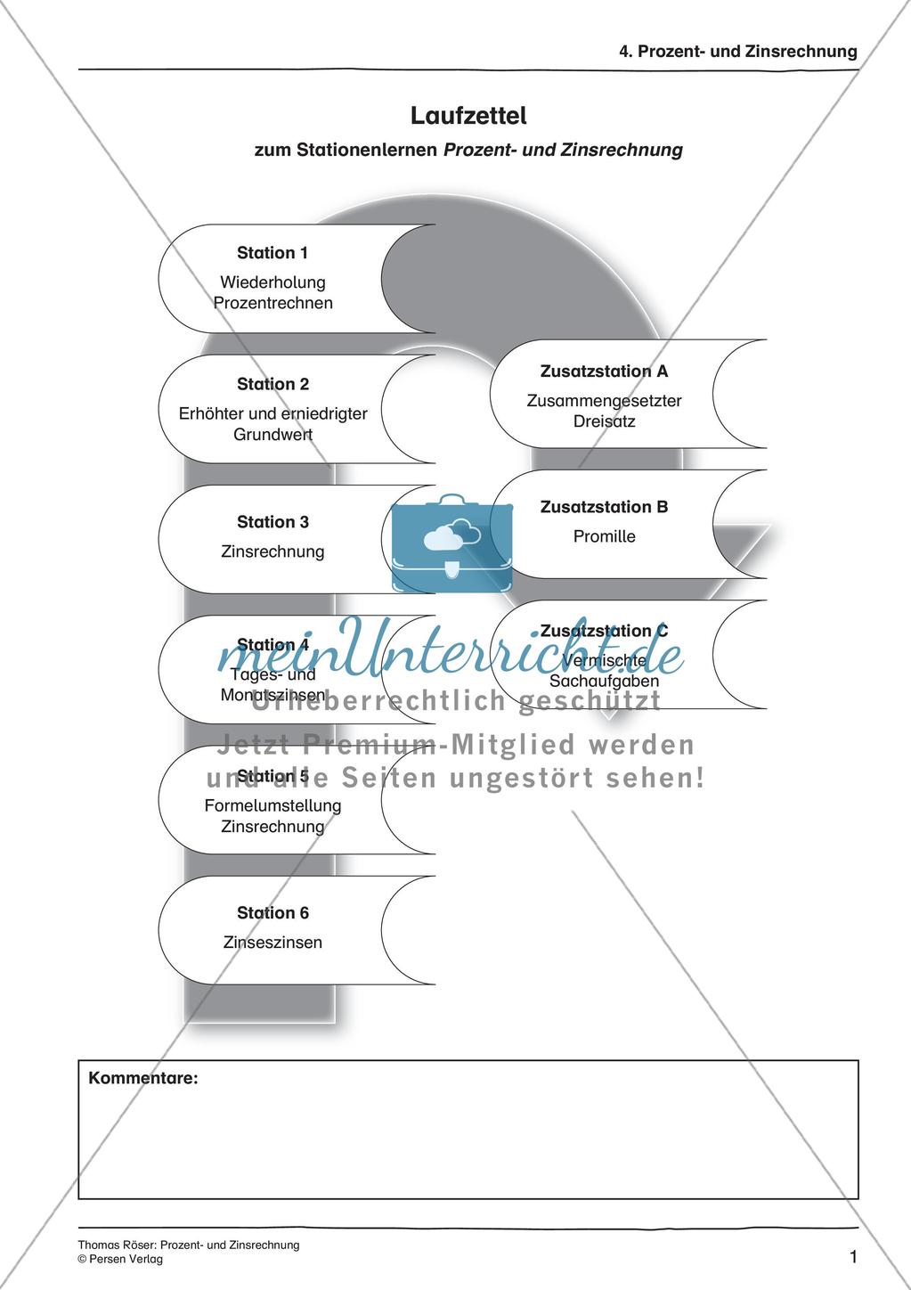 Prozent- und Zinsrechnung Preview 3