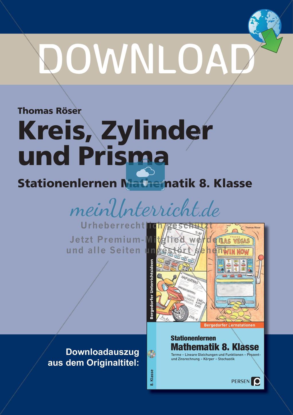 Kreis, Zylinder und Prisma Preview 1