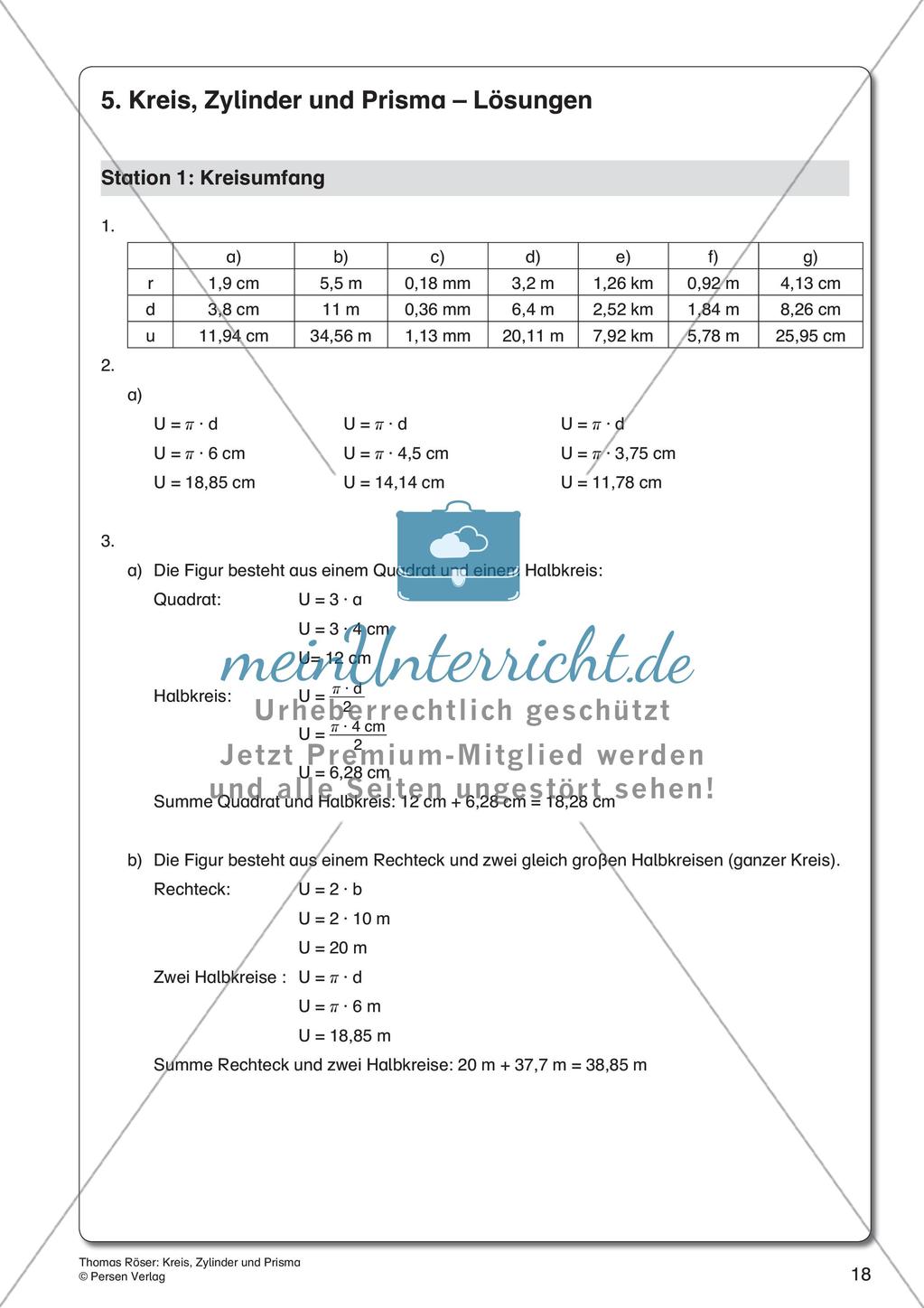 Kreis, Zylinder und Prisma Preview 20