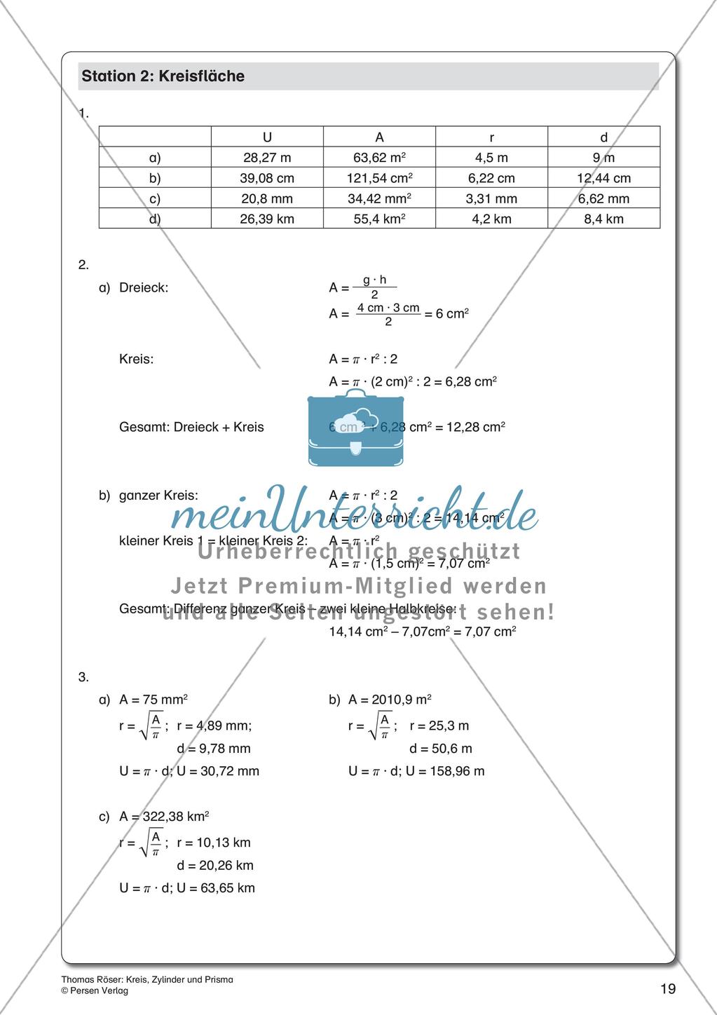 Kreis, Zylinder und Prisma Preview 21