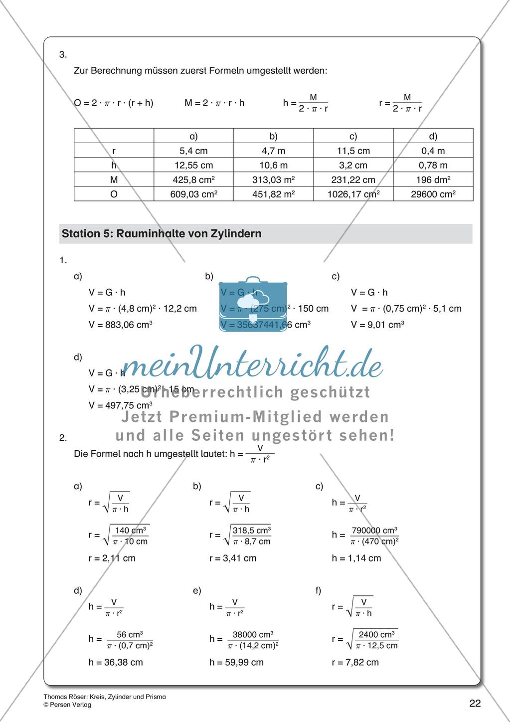 Kreis, Zylinder und Prisma Preview 24