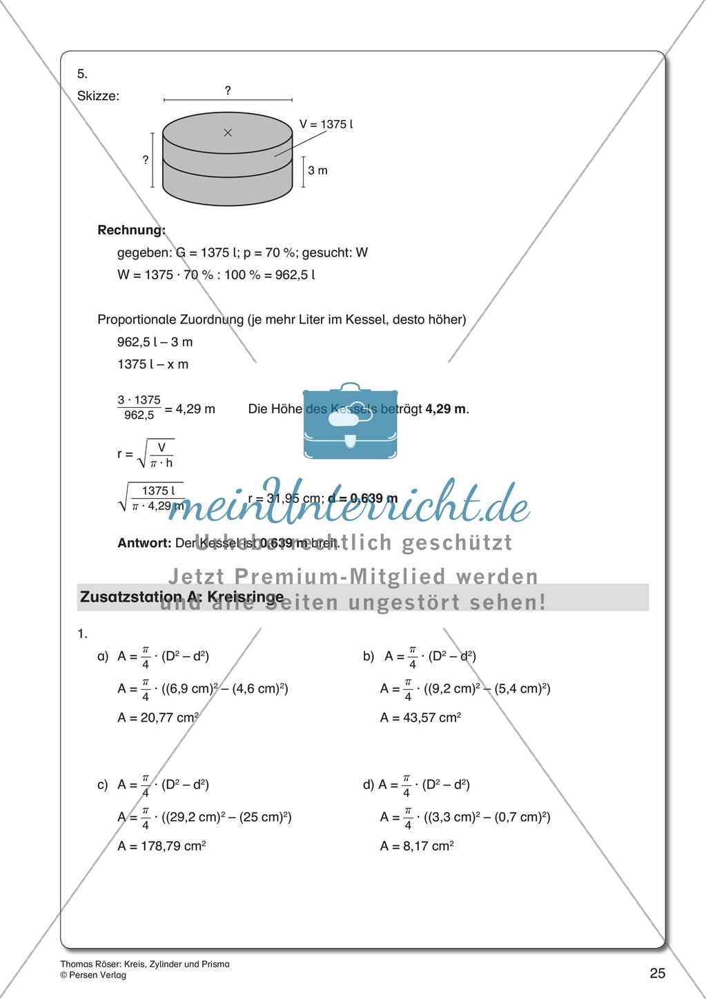 Kreis, Zylinder und Prisma Preview 27