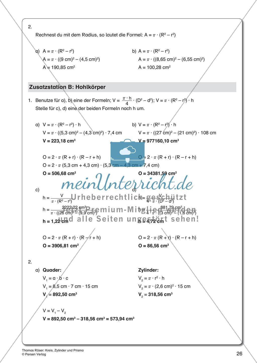 Kreis, Zylinder und Prisma Preview 28