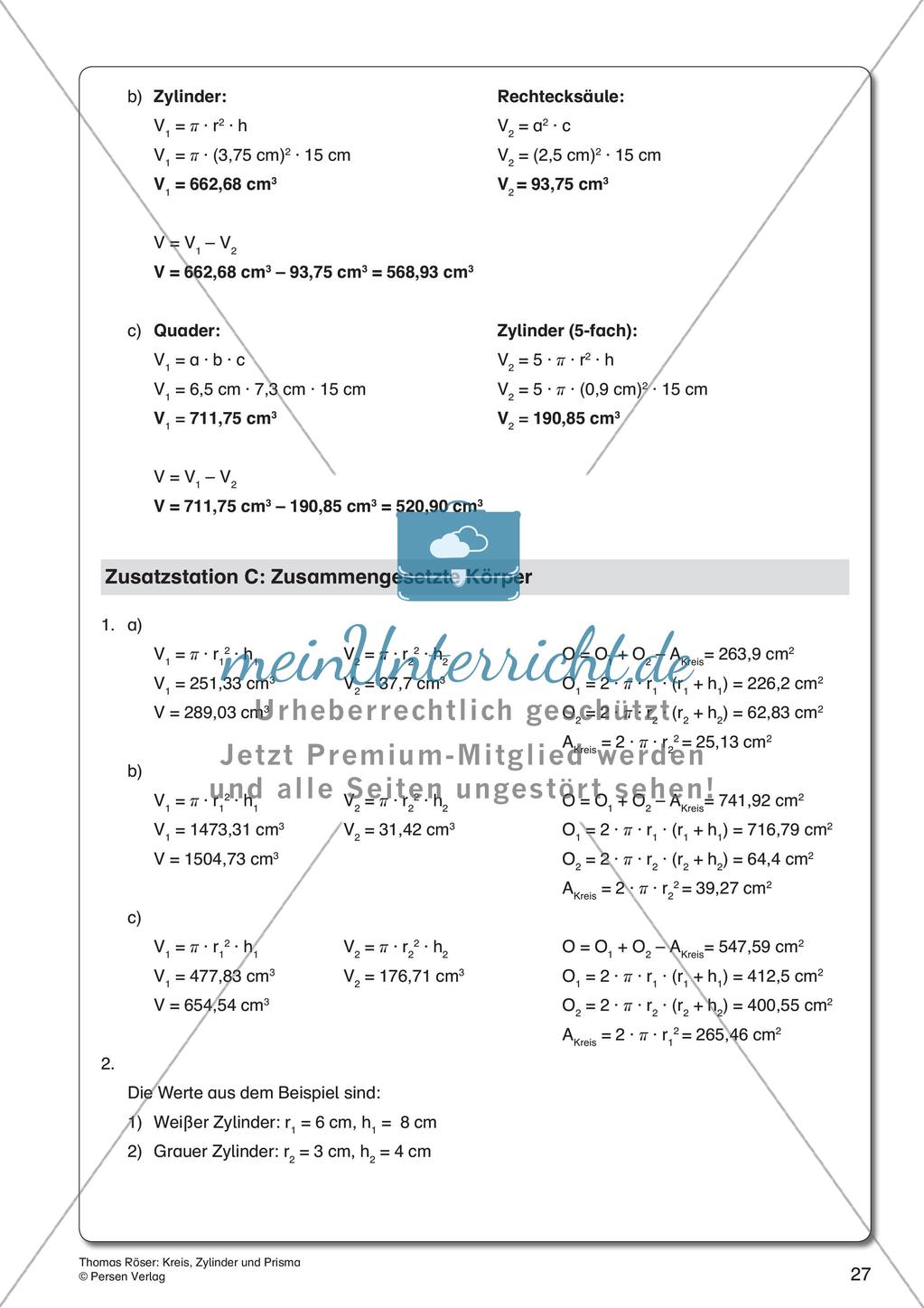 Kreis, Zylinder und Prisma Preview 29
