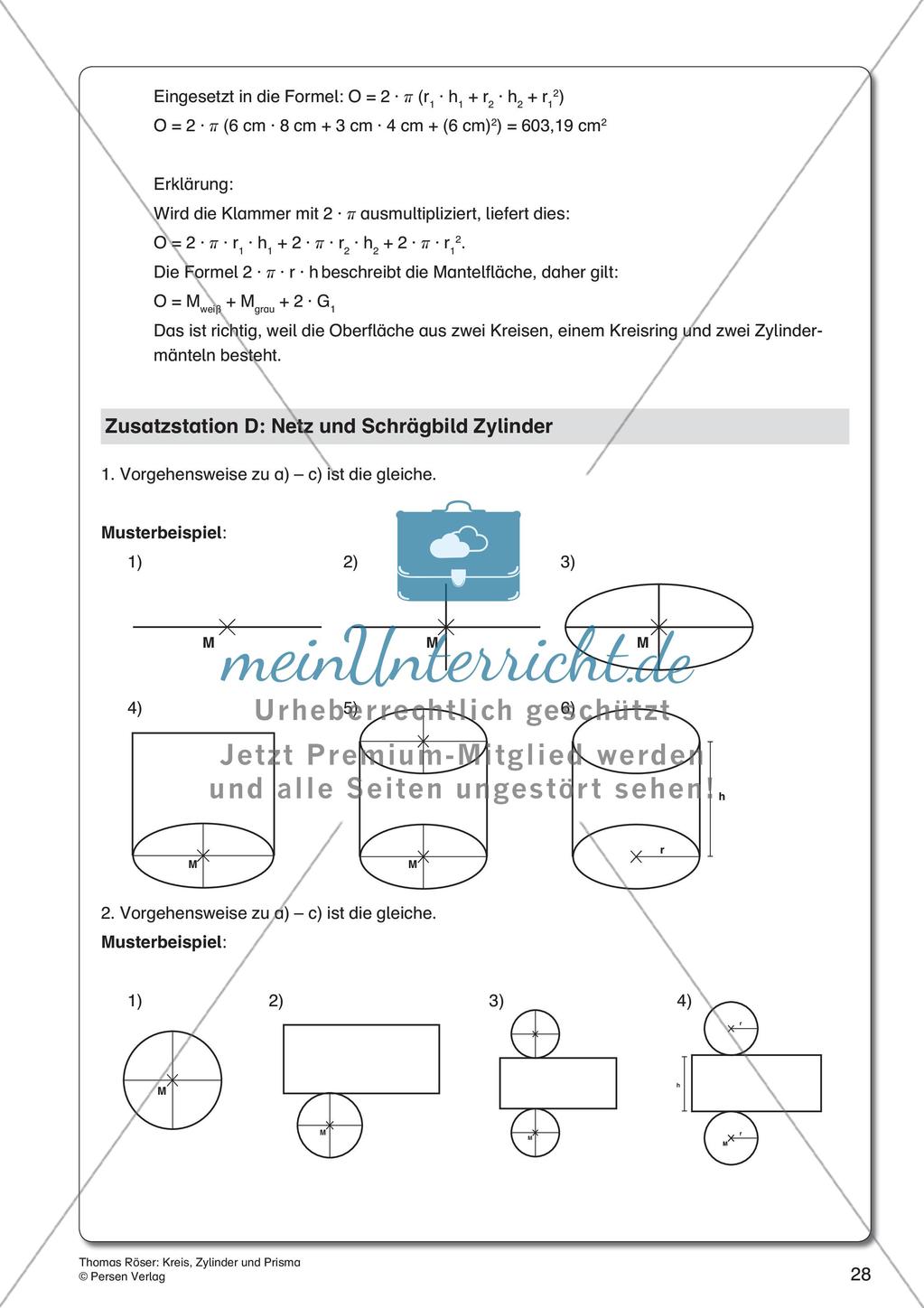 Kreis, Zylinder und Prisma Preview 30