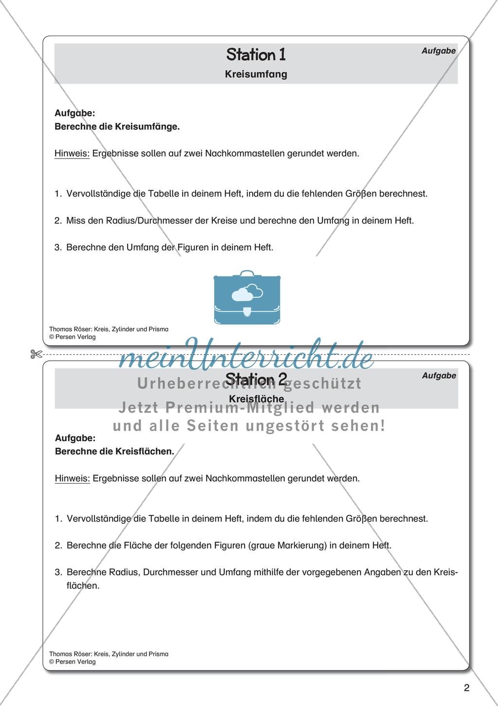 Kreis, Zylinder und Prisma Preview 4
