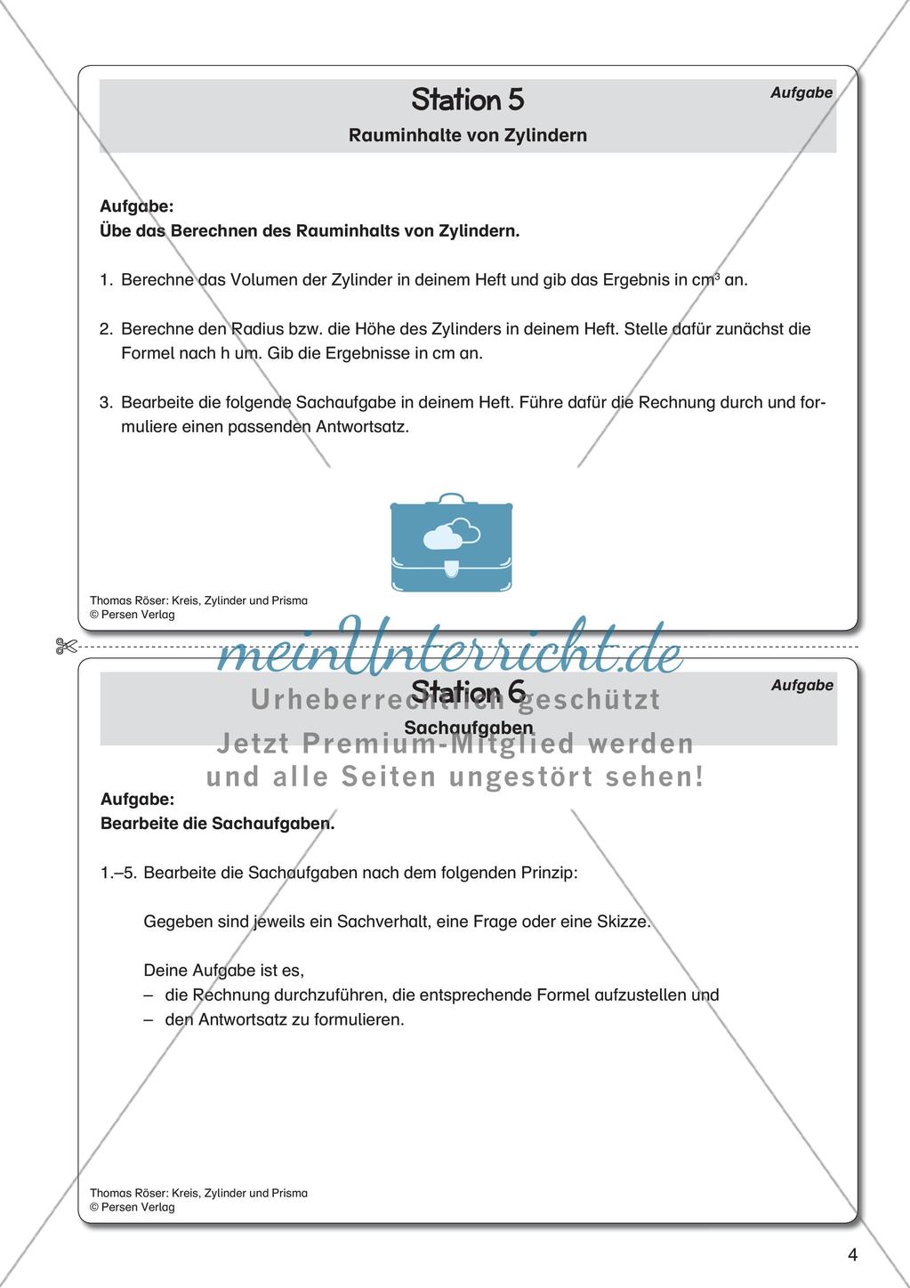 Kreis, Zylinder und Prisma Preview 6