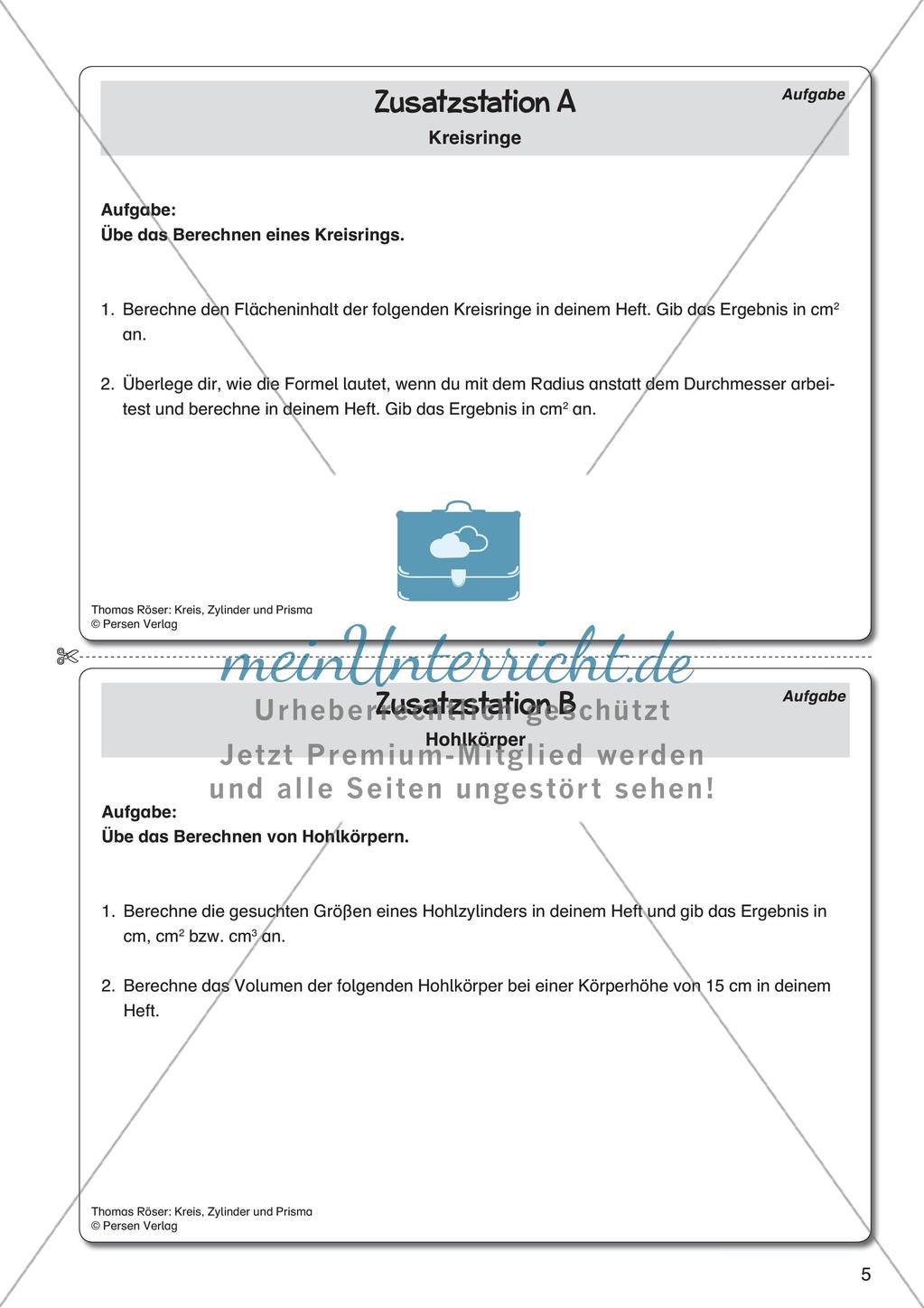 Kreis, Zylinder und Prisma Preview 7