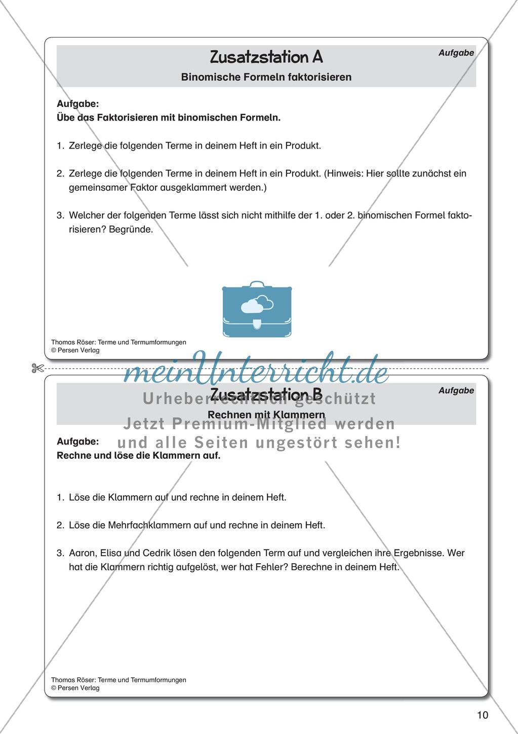 Terme und Termumformungen Preview 12