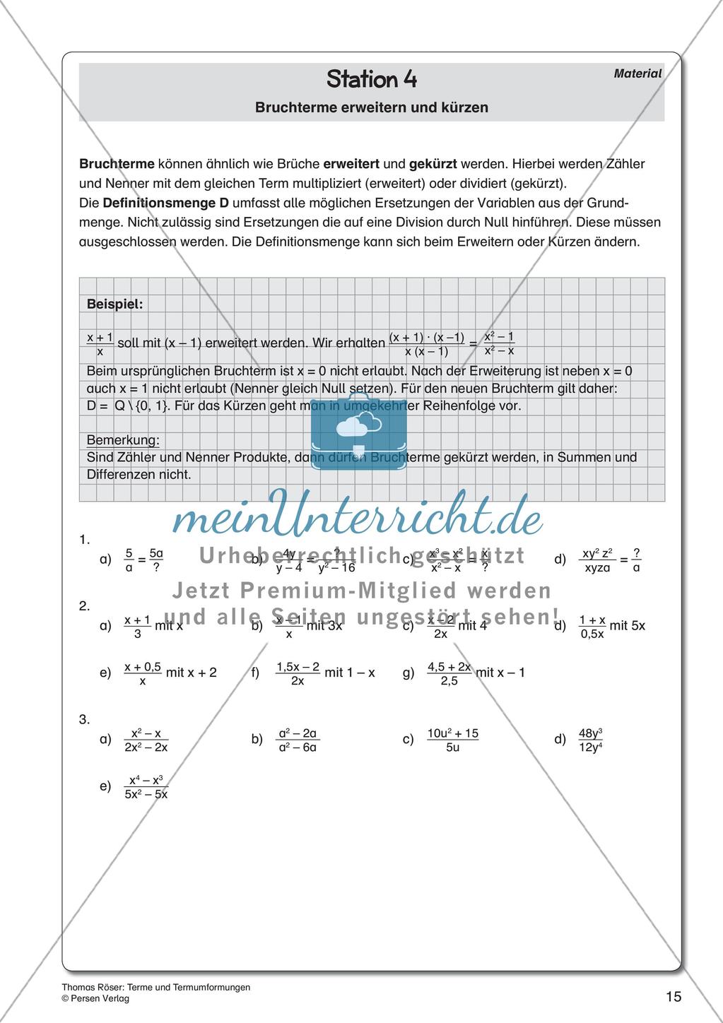 Terme und Termumformungen Preview 17