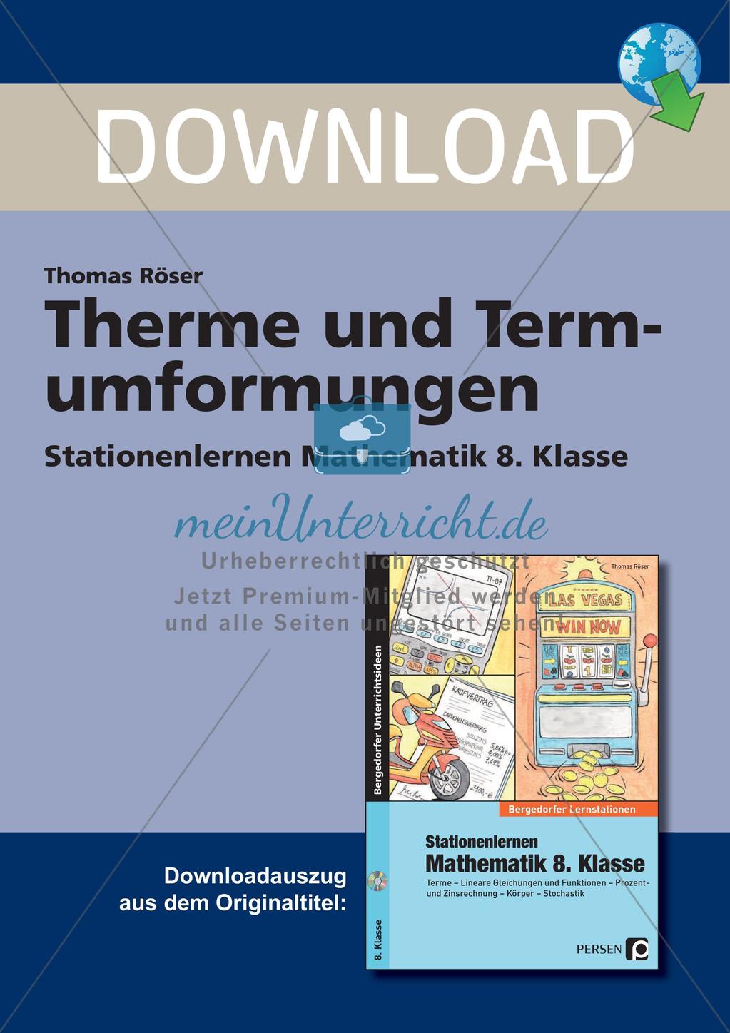Terme und Termumformungen Preview 1