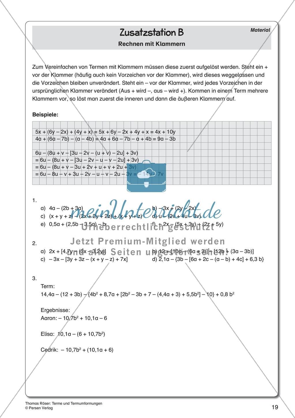 Terme und Termumformungen Preview 21