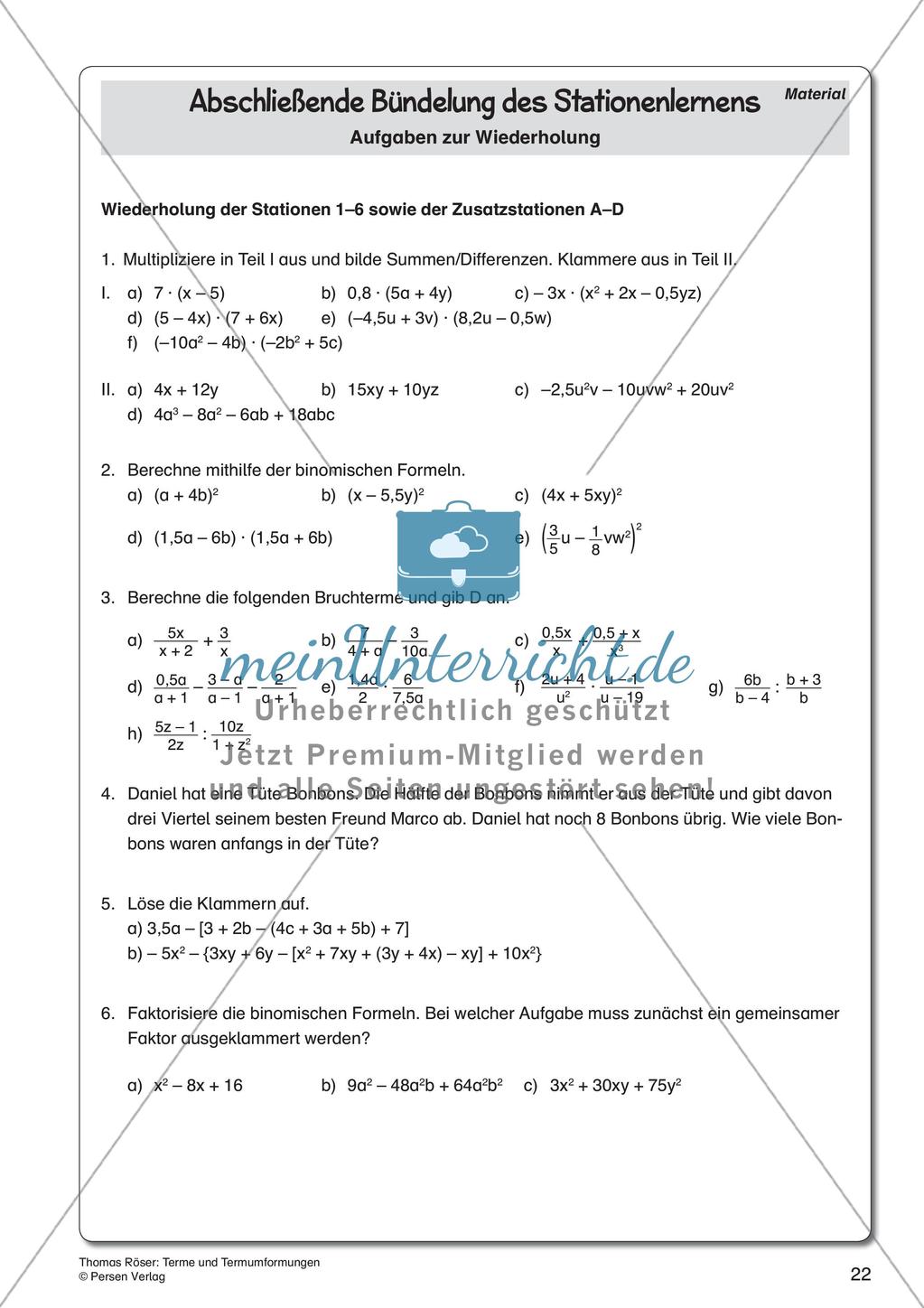 Terme und Termumformungen Preview 24