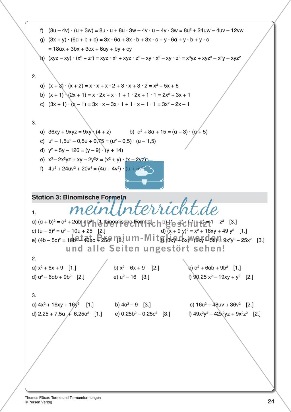 Terme und Termumformungen Preview 26