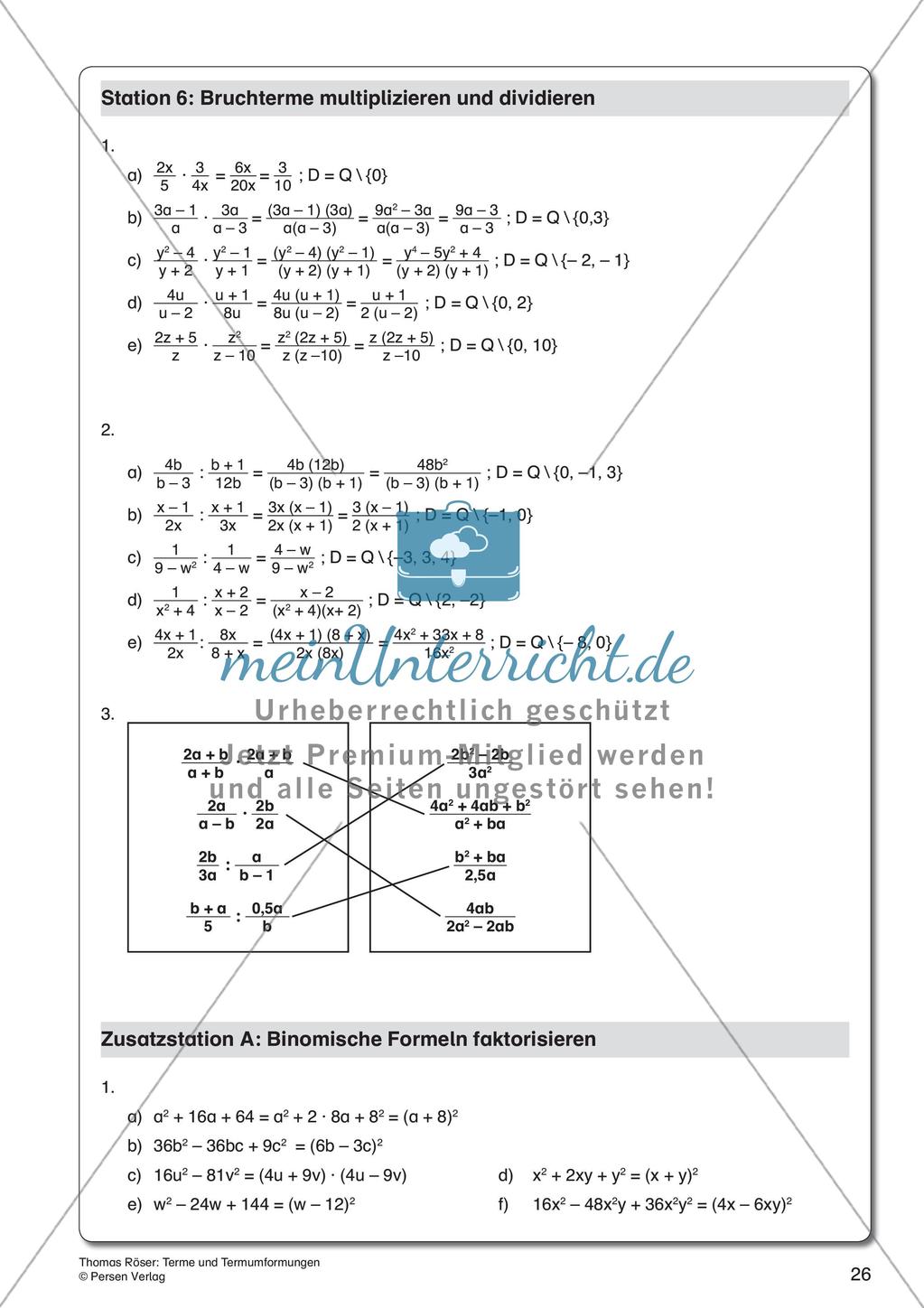 Terme und Termumformungen Preview 28