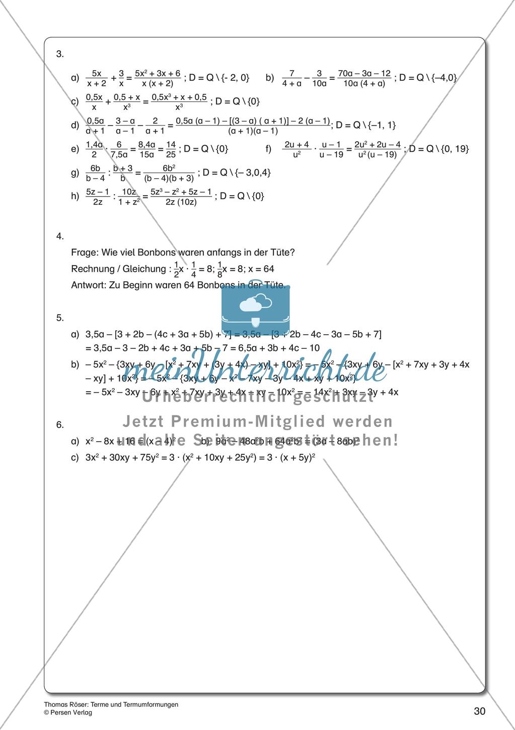 Terme und Termumformungen Preview 32