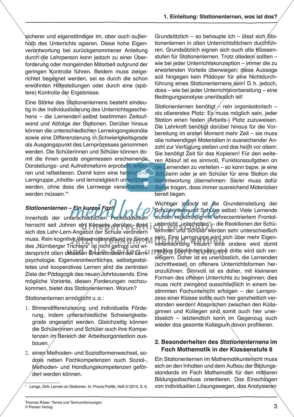Terme und Termumformungen Preview 5
