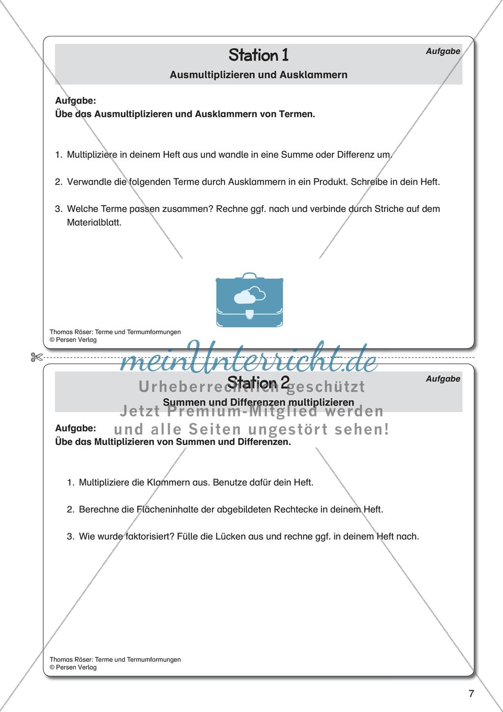 Terme und Termumformungen Preview 9