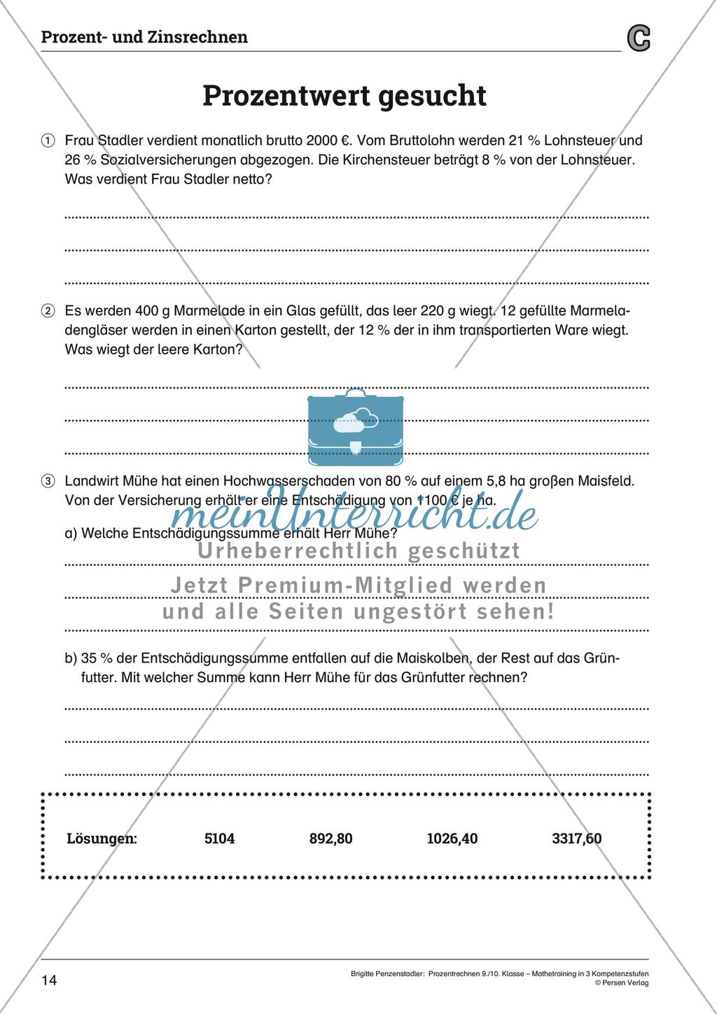 Prozentrechnen Preview 14