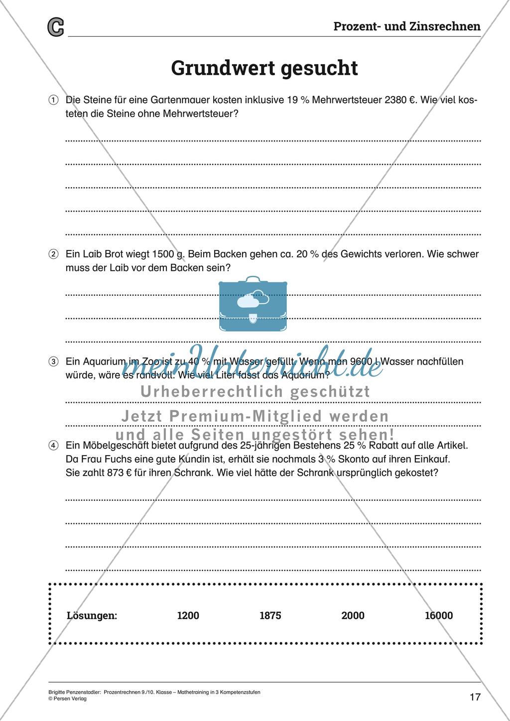 Prozentrechnen Preview 17