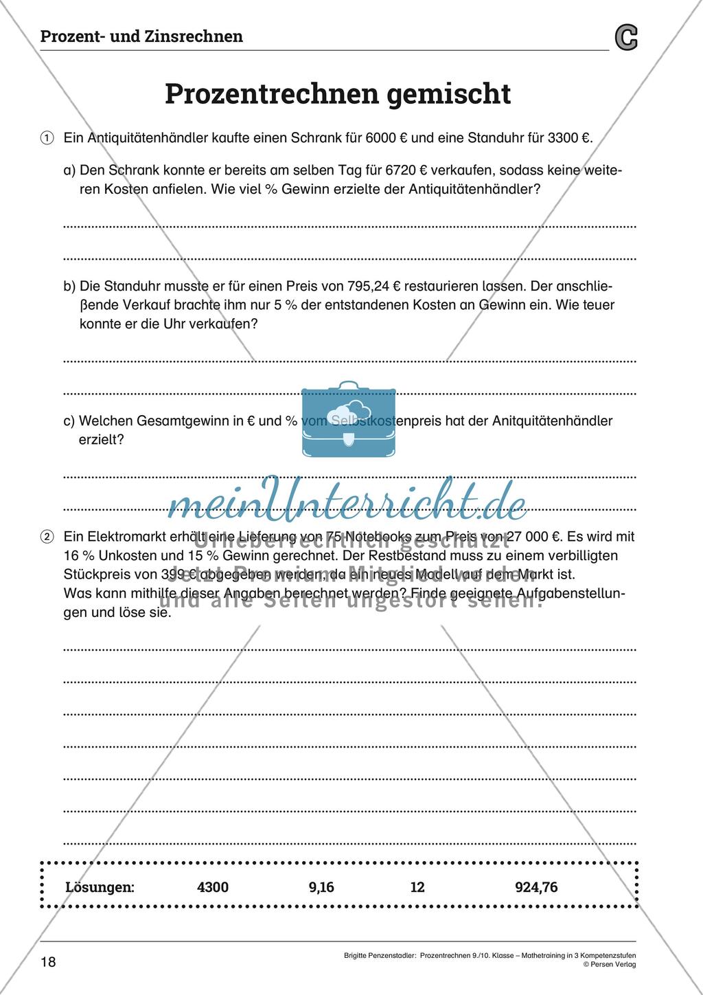 Prozentrechnen Preview 18